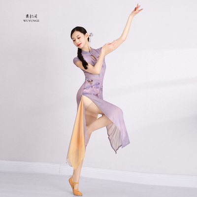 古典舞高弹力舞蹈旗袍演出服