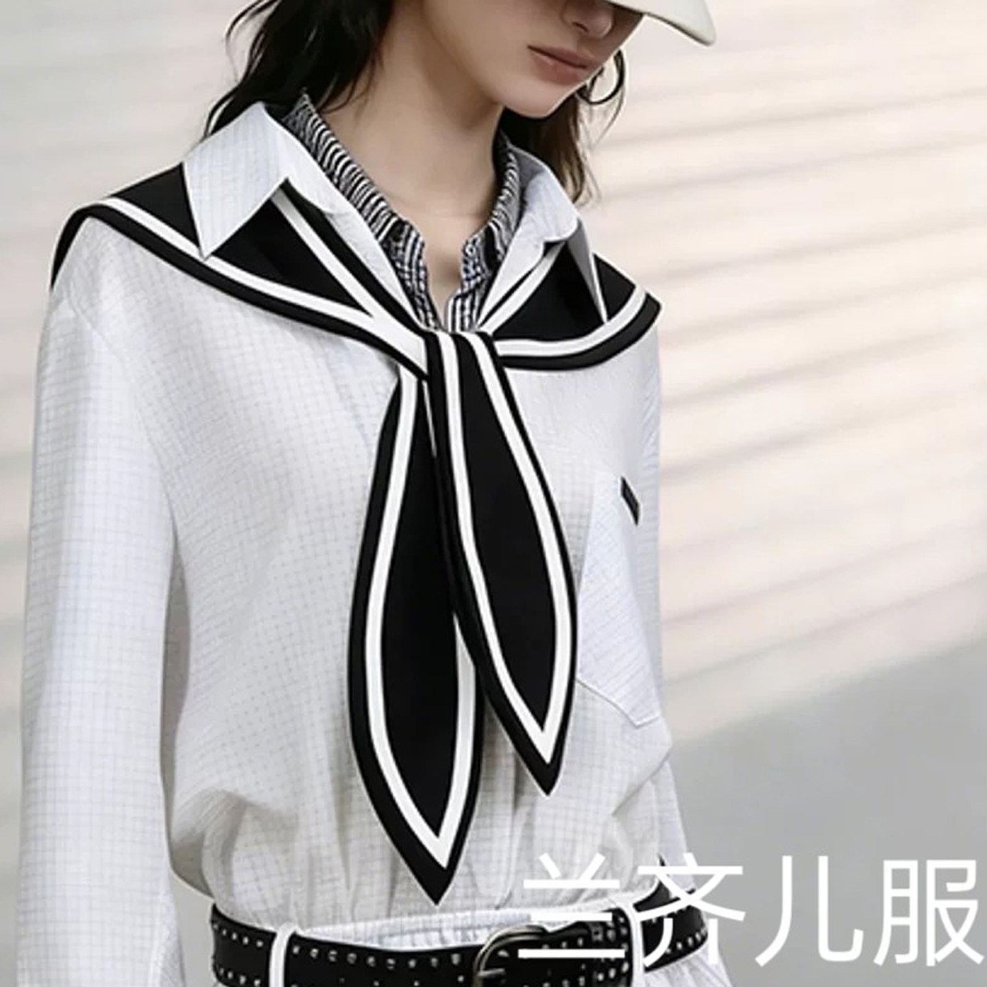 2026新款学院风海军领假领子披肩领子装饰叠穿空调房护肩女学生领