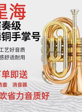 全新正品漆金镀镍星海小号乐器手掌号乐器初学考级专业演奏包邮