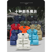 大码 7XL户外马甲轻薄摄影 多口袋钓鱼马甲男中老年爸爸装 26新款