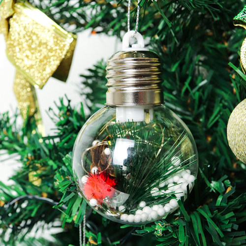 圣诞装饰6CM亚克力透明球