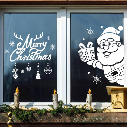 麋鹿圣诞节装饰品橱窗玻璃贴纸