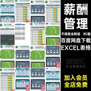 工资单薪酬管理系统excel模板工资核算表人力财务部门电子可编辑