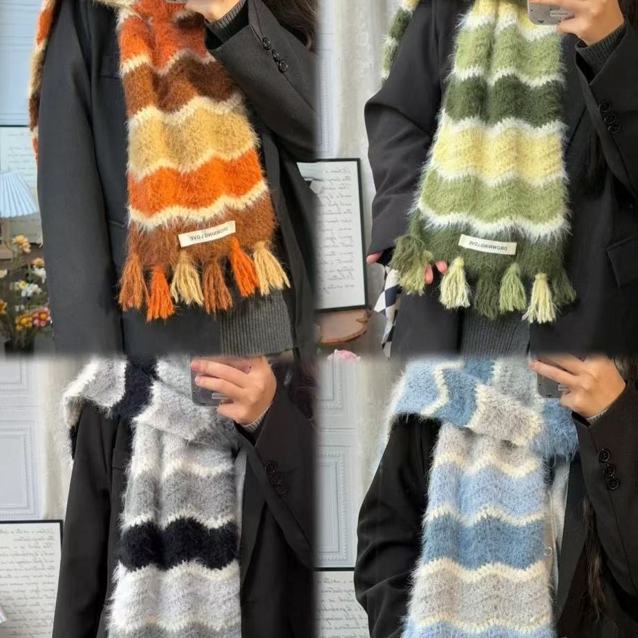 混纺羊毛雪纱线围巾diy材料包毛线钩针钩织DIY手工自制礼物送闺蜜