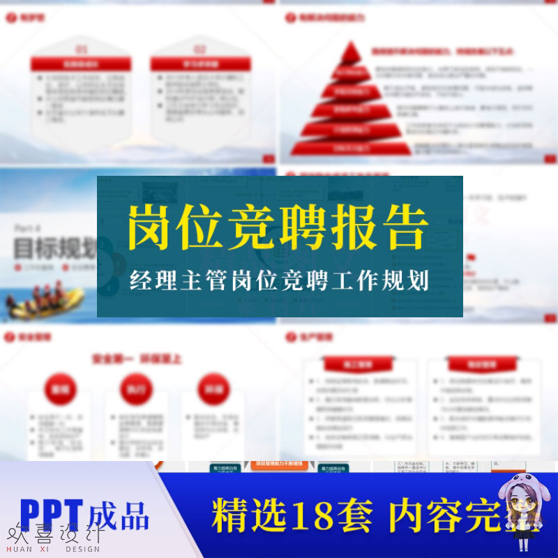 带内容 部门经理主管岗位竞聘PPT 竞选简介工作规划 市场销售模板