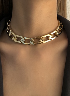 Korean Fashion Punk Thick Chain Necklace for Women Hip Hop