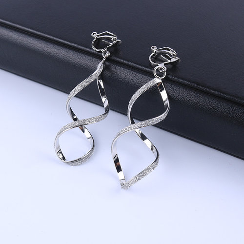 4 Color Geometry Irregular Metal Wave Pattern Glitter Clip