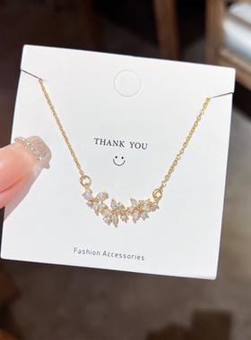 Stainless Steel Flower Petals Pendant Necklace for Women