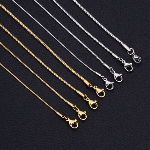 Sterling Silver Snake Chain Necklace Chains for DIY for
