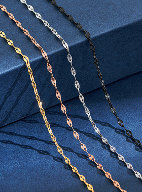 2.5mm Stainless Steel Sunshine Link Chain Necklace Women 4