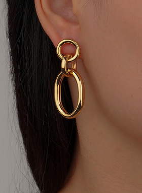 2022 New Women Stainless Steel Unusual Chain Earrings