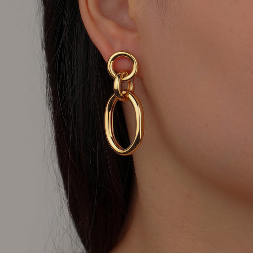 2022 New Women Stainless Steel Unusual Chain Earrings