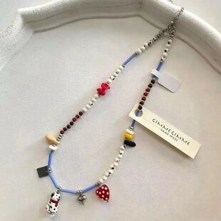 Black and White Beaded Dalmatian Puppy Cute Personalized