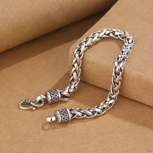 Sterling Silver Bracelet vintage bangles Chain High Quality