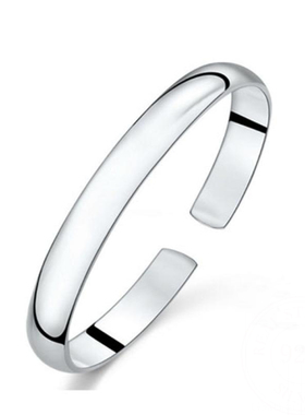 999 Sterling Silver Fashion Woman Cuff Bracelet Polishing