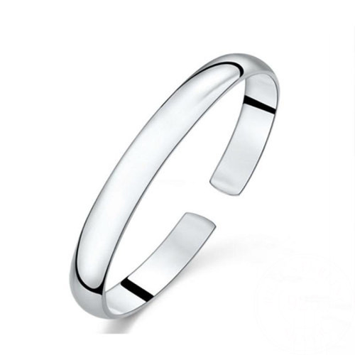 999 Sterling Silver Fashion Woman Cuff Bracelet Polishing