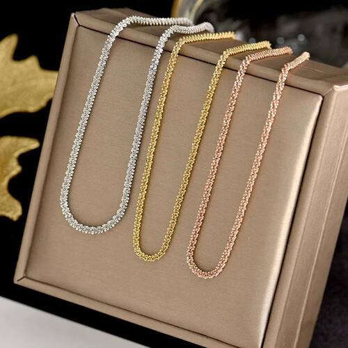sterling silver sparkling collarbone chain Necklace Collar