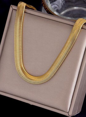 316L Stainless Steel Thick Snake Bone Necklace For Women