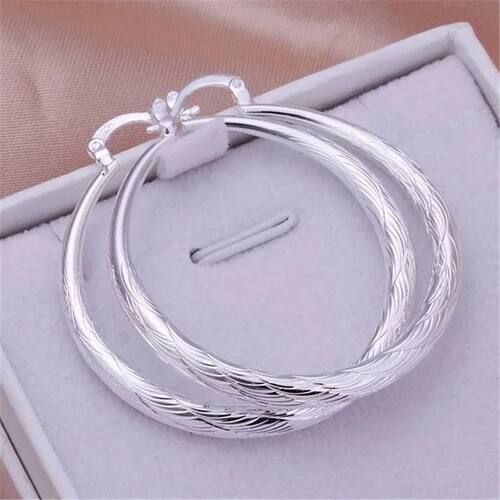 NEW ARRIVE Sale Silver Earring Jewelry Plated Women Lady
