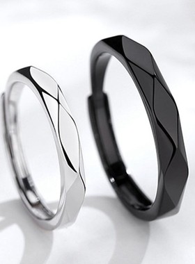 Fashion Black and White Prismatic Male and Female Couples