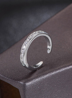 Simple Alloy Crystal Foot Ring Adjustable Opening Toe Ring