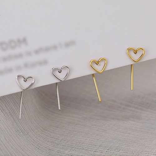 316 Stainless Steel Love Heart Stud Earrings For Women