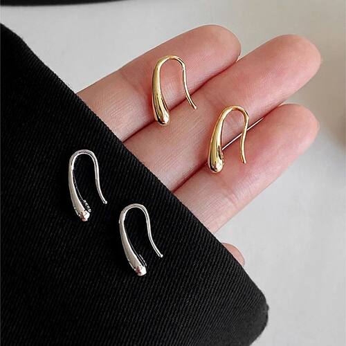 Sterling Silver Water Drop Shape Earrings for Women  Simple