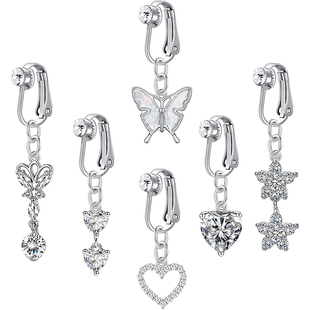 belly ring Fake Belly Ring Clip on Belly Button Rings Fake