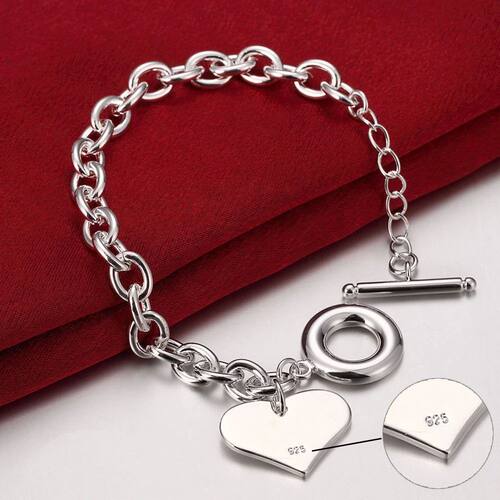 Hot Sale Sterling Silver Lucky Bracelets Cuff Fashion Love