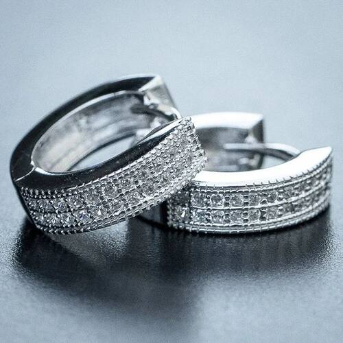 Sterling Silver Dainty Circle Hoop Earrings for Men Women