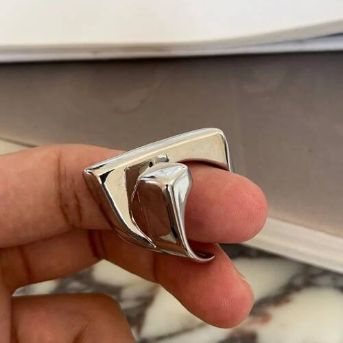 Sterling Silver Open Finger Ring Gold Color Geometric