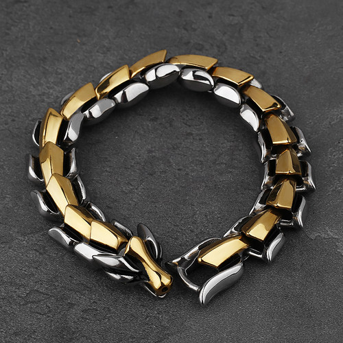 Ouroboros Retro Hip Hop Never Fade Stainless Steel Fashion