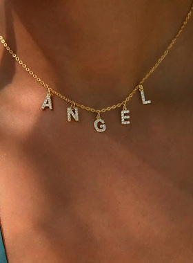 2023 Personalized Letter Name Necklace Stainless Steel Women