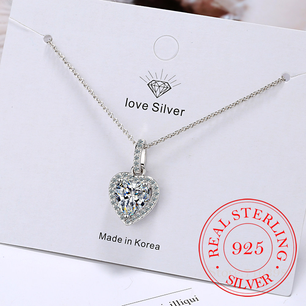 Top Quality 925 Sterling Silver Forever Love Heart Big