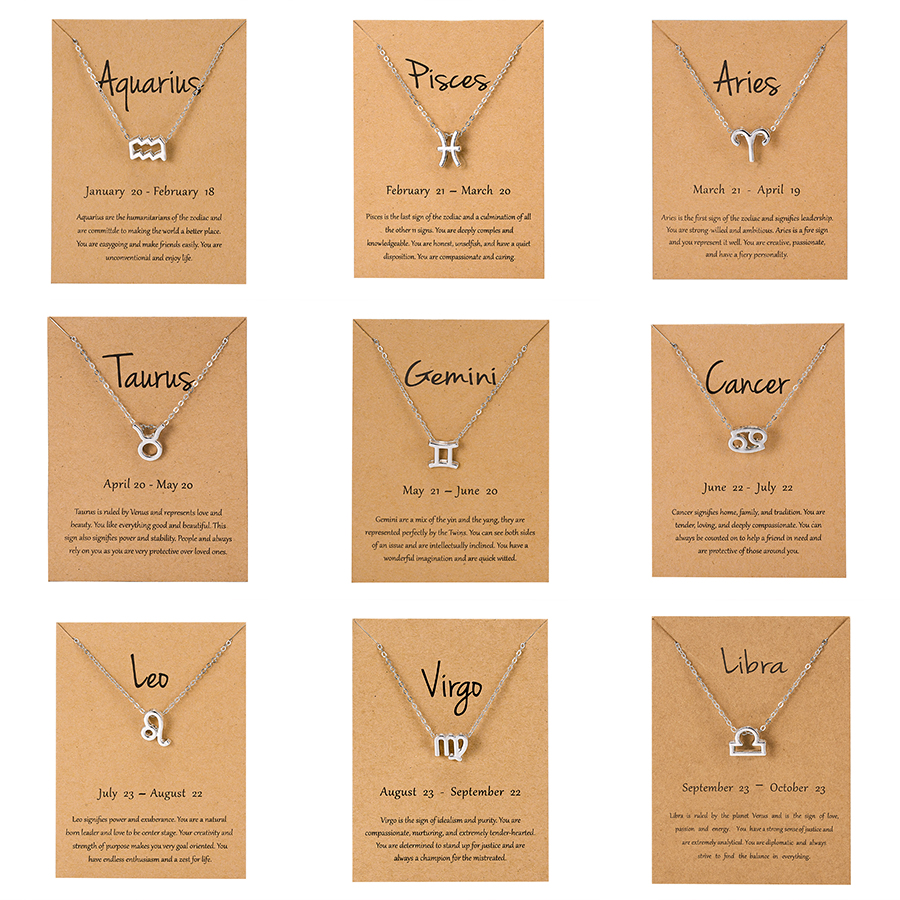 2022 Men Women 12 Horoscope Zodiac Sign Gold Silver Color