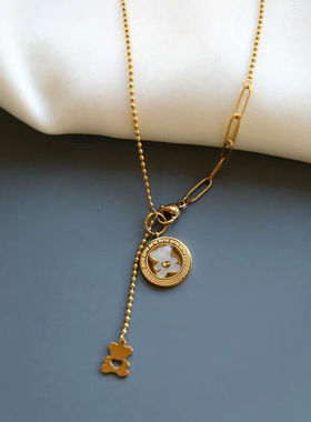 Fashion titanium steel Hip Hop Rock Little Bear Lady