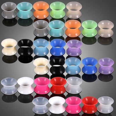 2Pcs Silicone Plugs and Tunnels Ears 3-16mm Ear Piercings