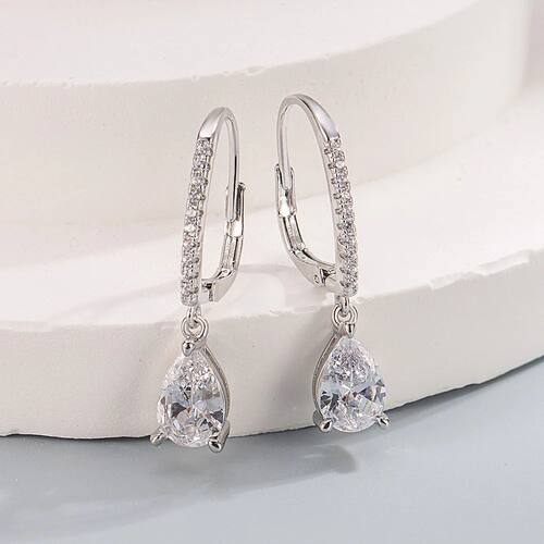 New Sterling Silver Shining Earrings Women's Circle Round