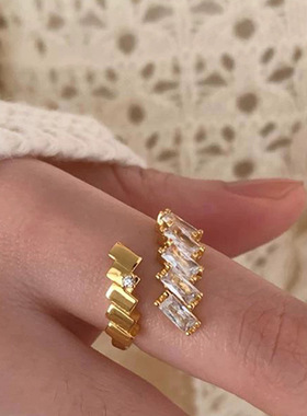 2023 New Arrival Simple Temperament Irregular Zircon Metal