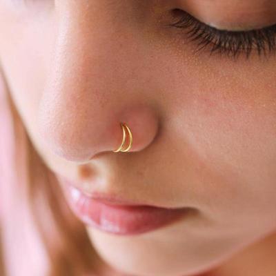 AIDE Piercing Nose Ring S925 Silver Cartilage Ring For