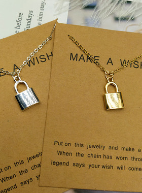 New Fashion Necklace For Women Golden Silver Plated Padlock