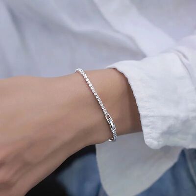 Sale Sterling Silver Color Bracelets Full AAA Zircon