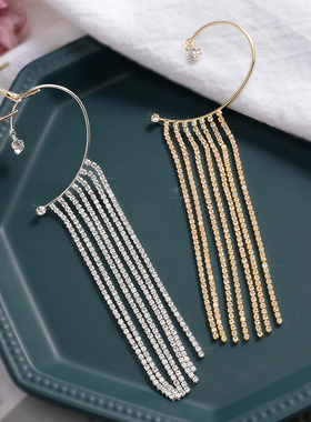 20Style Luxury Shiny Crystal Rhinestone Long Tassel Ear