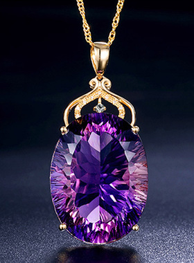 Fashion Women's Luxury Amethyst Necklace Wedding Jewelry
