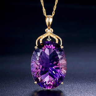 Luxury Amethyst Necklace Jewelry Fashion Wedding Women