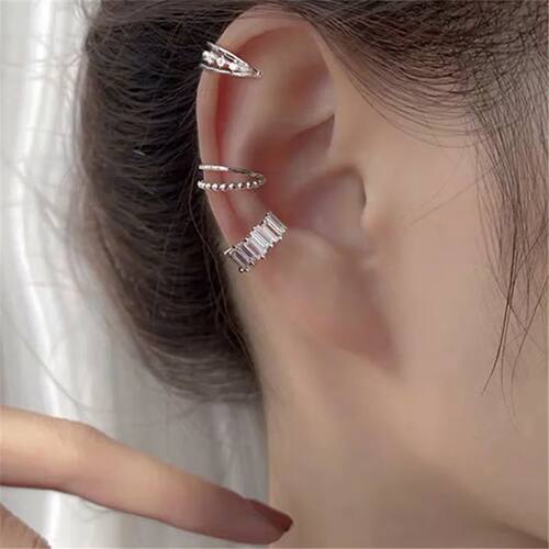 1Pcs Fashion Zircon Ear Cuff Earrings Non-Piercing Cuff Ear