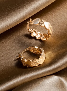 New Classic Alloy Smooth Metal Hoop Earrings For Women