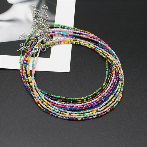 New Korean Sweet Colorful Chokers Collar Boho Seed Beaded