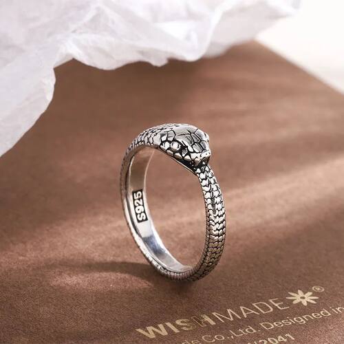 New in Sterling Silver Snake Adjustable Rings For Women