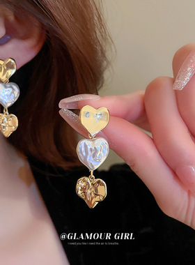 2023 New Arrival Korean Fold Irregular Love Simulated-pearl